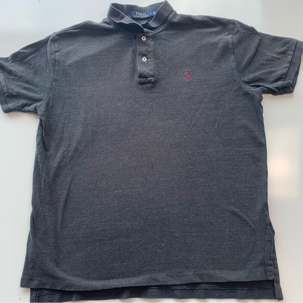 Polo Ralph‎ Lauren Polo Shirt Men's Size L Short Sleeve Gray 100% Cotton